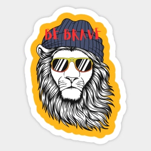 brave lion Sticker